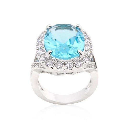 Oval Blue Topaz Cocktail Ring - JGI - Flyclothing LLC