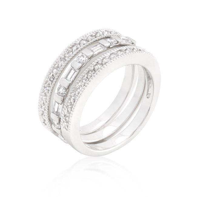 Simple Cubic Zirconia Ring Set - JGI - Flyclothing LLC