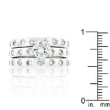 Bezel Set Engagement Ring Set - JGI - Flyclothing LLC