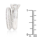 Cubic Zirconia Round Cut Pave Ring Set - JGI - Flyclothing LLC