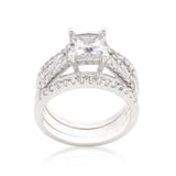 Princess Cut Cubic Zirconia Triple Bridal Set - JGI - Flyclothing LLC