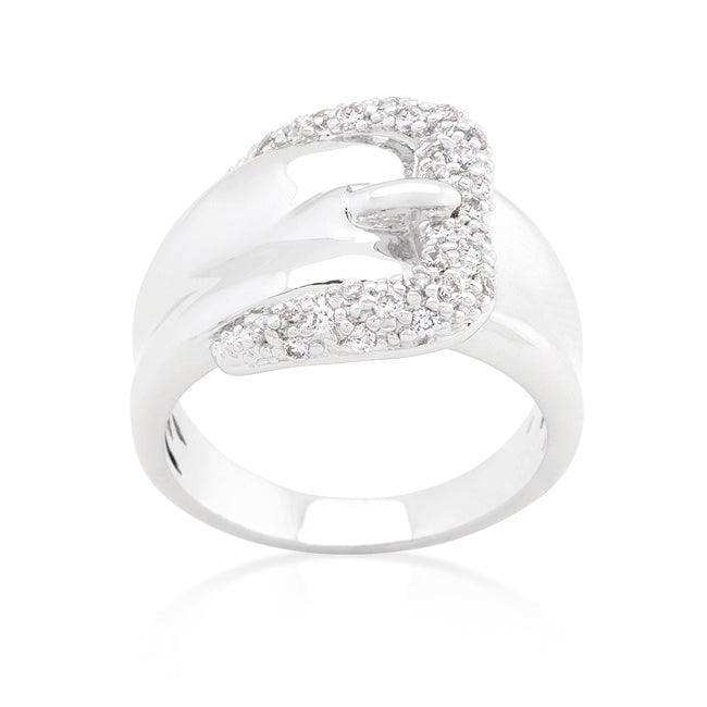 Simple Cubic Zirconia Belt Ring - JGI - Flyclothing LLC