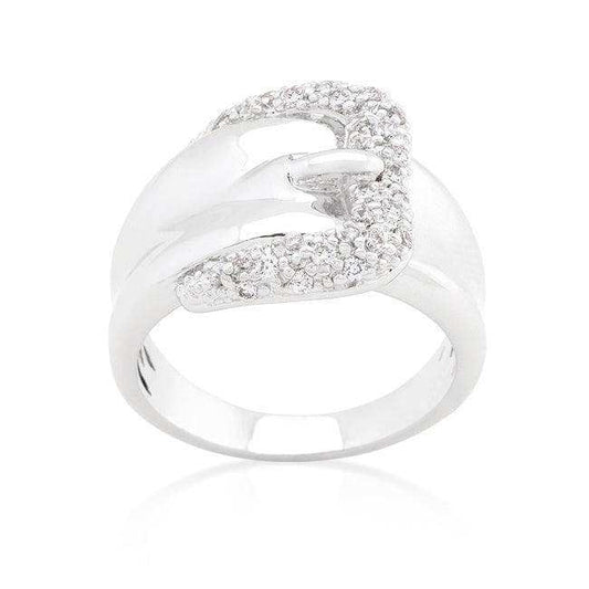 Simple Cubic Zirconia Belt Ring - JGI - Flyclothing LLC