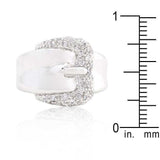Simple Cubic Zirconia Belt Ring - JGI - Flyclothing LLC