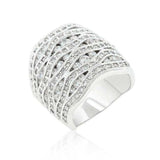 Cubic Zirconia Pave Abstract Ring - JGI - Flyclothing LLC