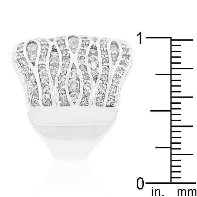 Cubic Zirconia Pave Abstract Ring - JGI - Flyclothing LLC