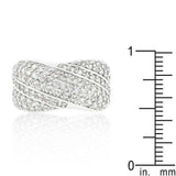 Pave Overlap Diagonal Ring - JGI - Flyclothing LLC