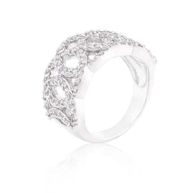 Cubic Zirconia Circular Ring - JGI - Flyclothing LLC