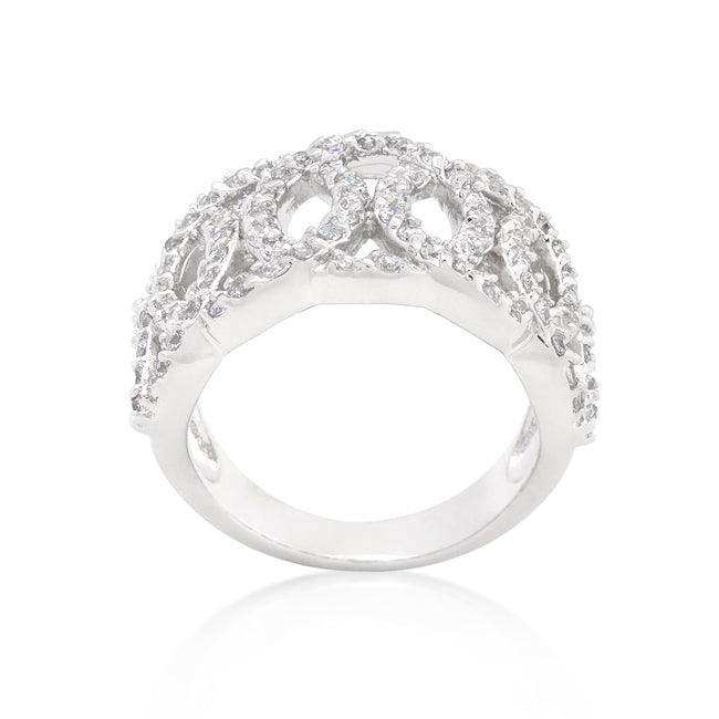 Cubic Zirconia Circular Ring - JGI - Flyclothing LLC