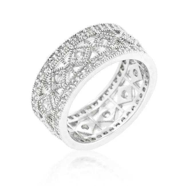 Simple Classic Cubic Zirconia Band - JGI - Flyclothing LLC