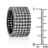Hematite Wide Pave Cubic Zirconia Ring - JGI - Flyclothing LLC