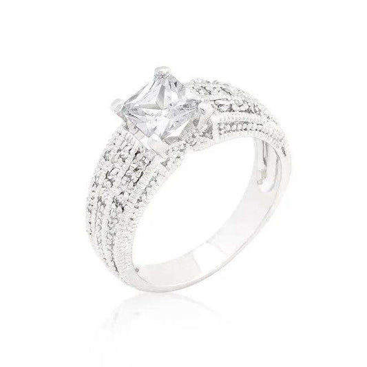 Cubic Zirconia Princess Cut Ring - JGI - Flyclothing LLC