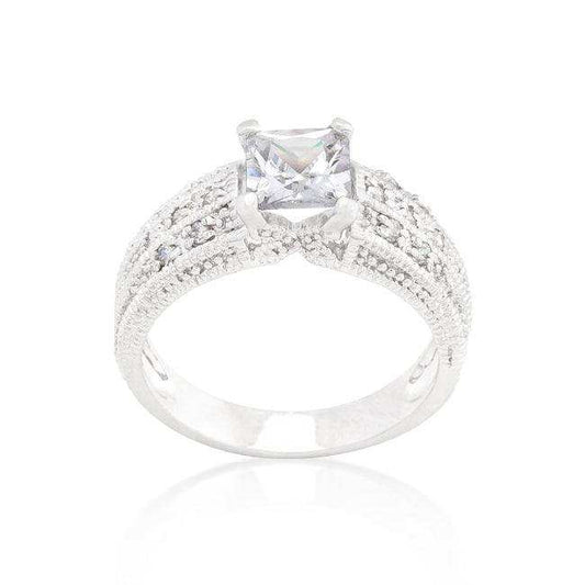 Cubic Zirconia Princess Cut Ring - JGI - Flyclothing LLC