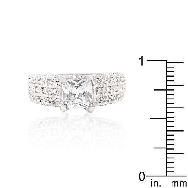 Cubic Zirconia Princess Cut Ring - JGI - Flyclothing LLC