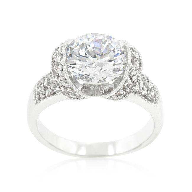 Tension Set Cubic Zirconia Engagement Ring - JGI - Flyclothing LLC