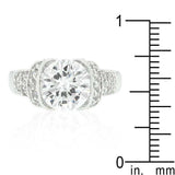 Tension Set Cubic Zirconia Engagement Ring - JGI - Flyclothing LLC