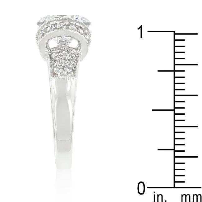 Tension Set Cubic Zirconia Engagement Ring - JGI - Flyclothing LLC
