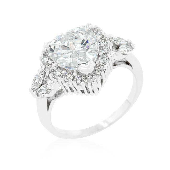 Heart Halo Engagement Ring - JGI - Flyclothing LLC