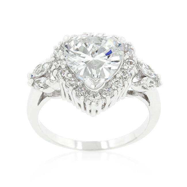 Heart Halo Engagement Ring - JGI - Flyclothing LLC