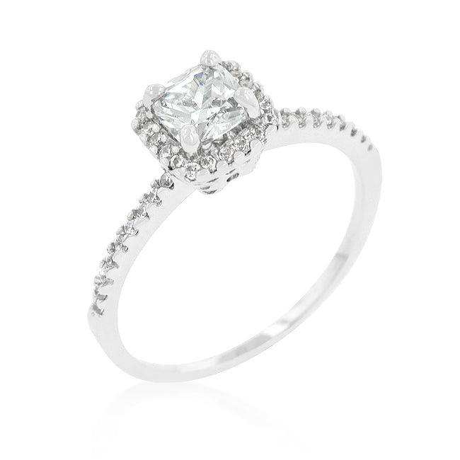 Princess Cut Halo Engagement Ring - JGI - Flyclothing LLC