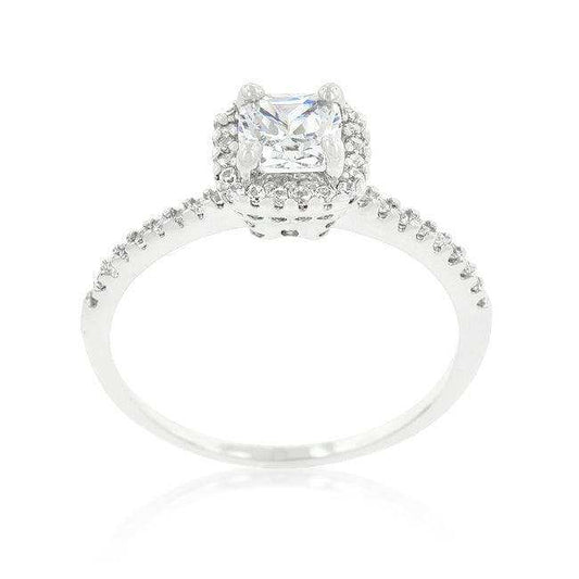 Princess Cut Halo Engagement Ring - JGI - Flyclothing LLC