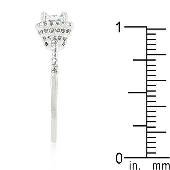 Princess Cut Halo Engagement Ring - JGI - Flyclothing LLC