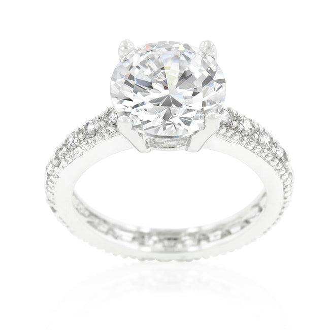 Micro-pave Cubic Zirconia Engagement Ring - JGI - Flyclothing LLC