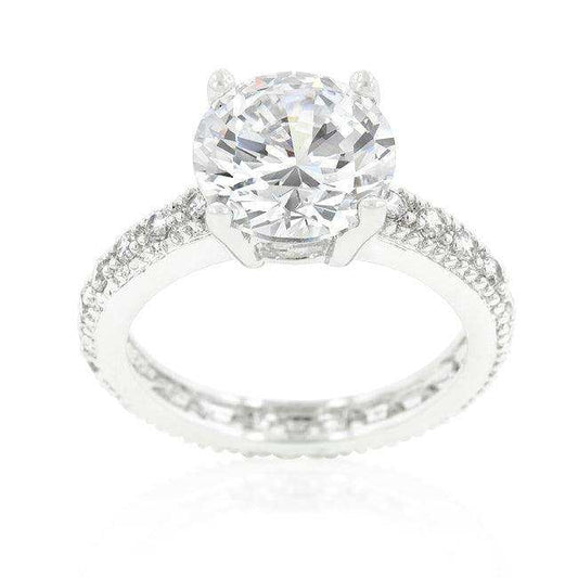 Micro-pave Cubic Zirconia Engagement Ring - JGI - Flyclothing LLC
