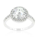 Halo Style Faceted Engagement Ring - JGI - Flyclothing LLC