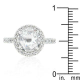 Halo Style Faceted Engagement Ring - JGI - Flyclothing LLC