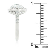 Halo Style Faceted Engagement Ring - JGI - Flyclothing LLC