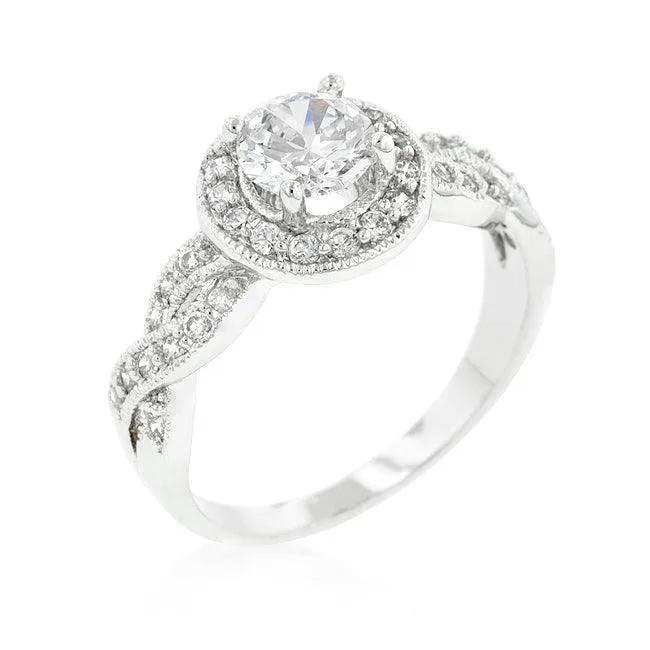 Round Cut Halo Engagement Ring - JGI - Flyclothing LLC