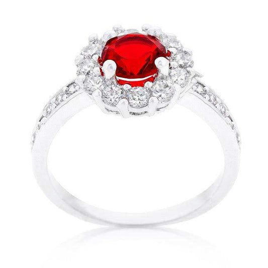 Ruby Red Halo Engagement Ring - JGI - Flyclothing LLC