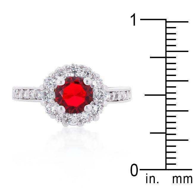 Ruby Red Halo Engagement Ring - JGI - Flyclothing LLC