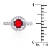 Ruby Red Halo Engagement Ring - JGI - Flyclothing LLC
