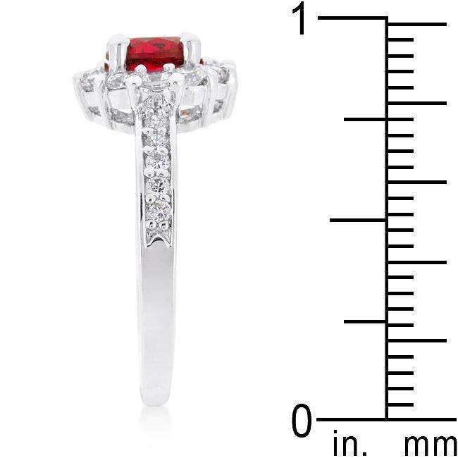 Ruby Red Halo Engagement Ring - JGI - Flyclothing LLC