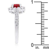 Ruby Red Halo Engagement Ring - JGI - Flyclothing LLC