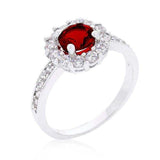 Garnet Halo Engagement Ring - JGI - Flyclothing LLC