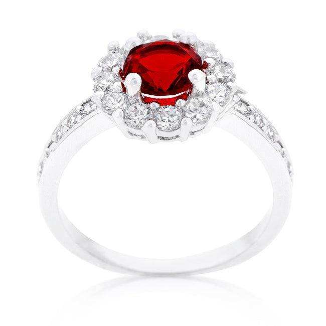 Garnet Halo Engagement Ring - JGI - Flyclothing LLC