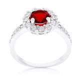 Garnet Halo Engagement Ring - JGI - Flyclothing LLC