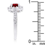 Garnet Halo Engagement Ring - JGI - Flyclothing LLC