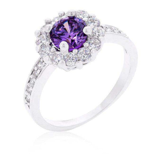 Purple Halo Engagement Ring - JGI - Flyclothing LLC