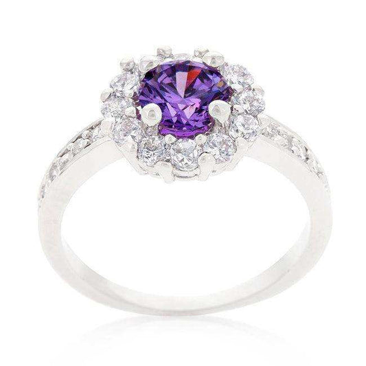 Purple Halo Engagement Ring - JGI - Flyclothing LLC