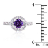 Purple Halo Engagement Ring - JGI - Flyclothing LLC