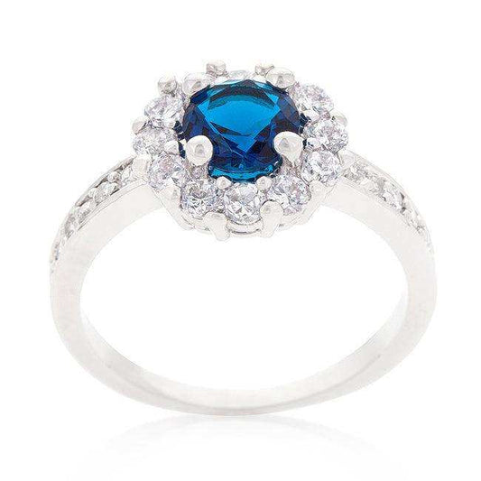 Sapphire Blue Halo Engagement Ring - JGI - Flyclothing LLC