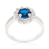 Sapphire Blue Halo Engagement Ring - JGI - Flyclothing LLC