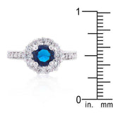 Sapphire Blue Halo Engagement Ring - JGI - Flyclothing LLC