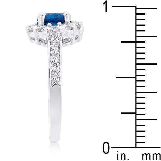 Sapphire Blue Halo Engagement Ring - JGI - Flyclothing LLC