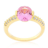 Pink Oval Cubic Zirconia Engagement Ring - JGI - Flyclothing LLC