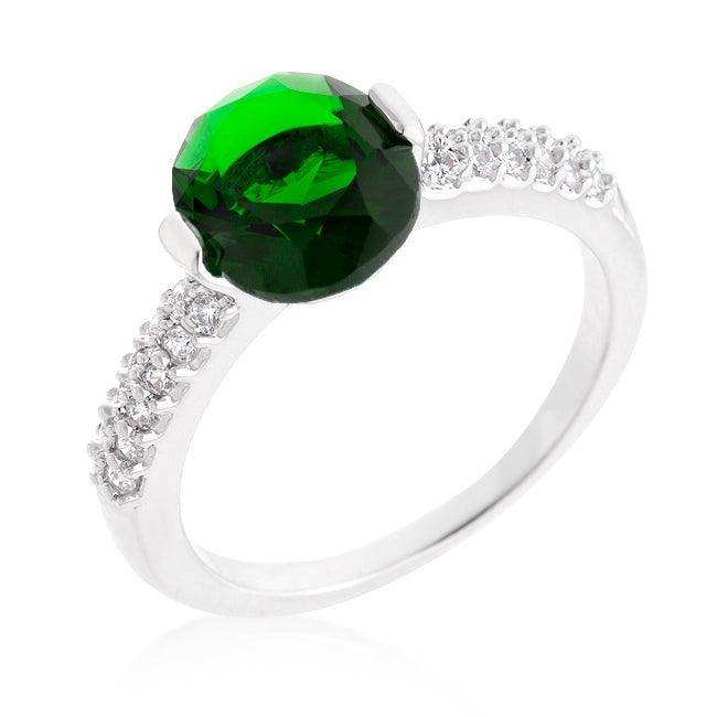 Green Oval Cubic Zirconia Engagement Ring - JGI - Flyclothing LLC